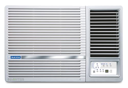 Bluestar 1.5 Ton 5 Star Inverter Window AC (Copper, Turbo Cool, Fan Modes-Auto/High/Medium/Low, Hydrophilic Blue Fins, Dust Filters, Self-Diagnosis, 2024 Model, WID518L, White)
