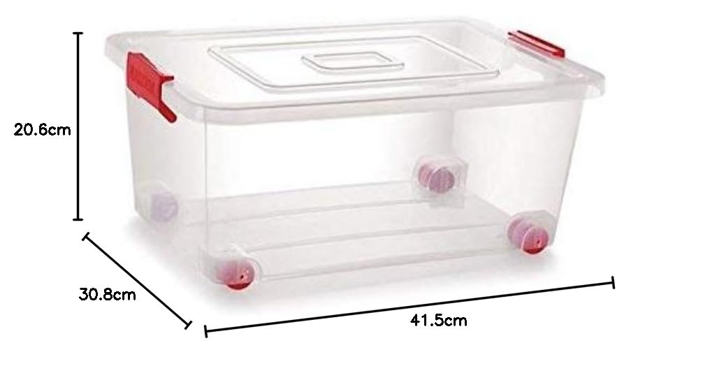 Nakoda Plastic Container - 16L, 1 Piece, Transparent, (41.5 x 30.8 x 20.6) cm