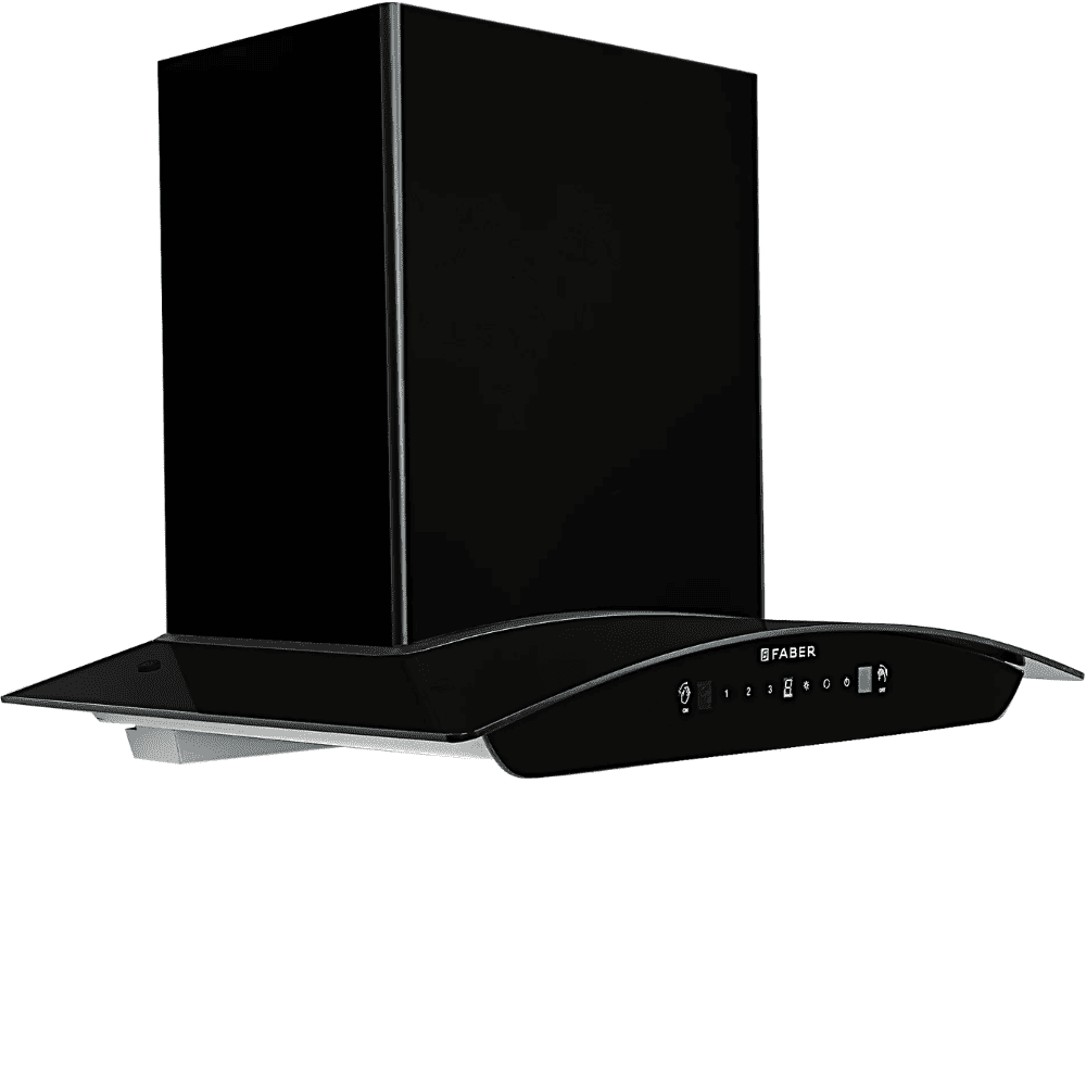 FABER SUNNY IN HC SC FL LG 60cm 1200m3/hr Ducted Auto Clean Wall Mounted Chimney with Touch & Gesture Control (Black)