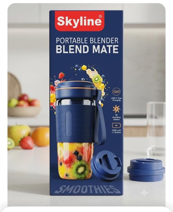 Skyline Blend Mate Portable Blender, 400ml, USB-C Charging