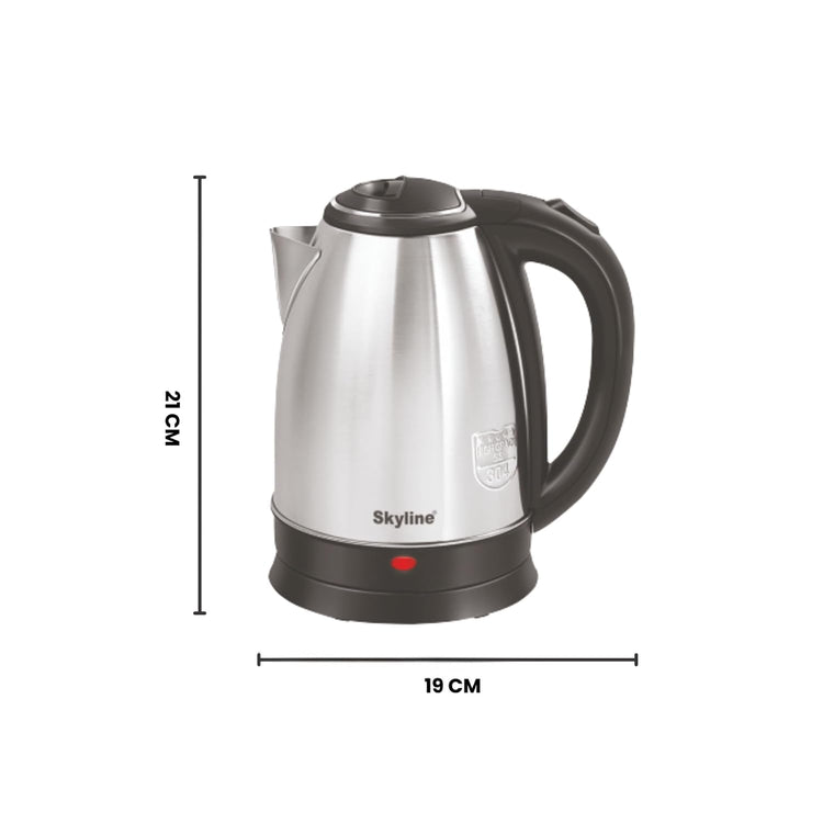 Skyline 1.8L Electric Kettle, 1500W Rapid Heating, Silver VTL-5006