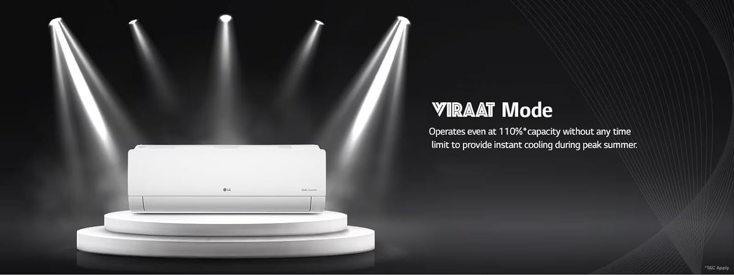 LG TS-Q19BNZE 1.5, Split AC, 5 Star , Super Convertible 6-in-1, with Anti Virus Protection