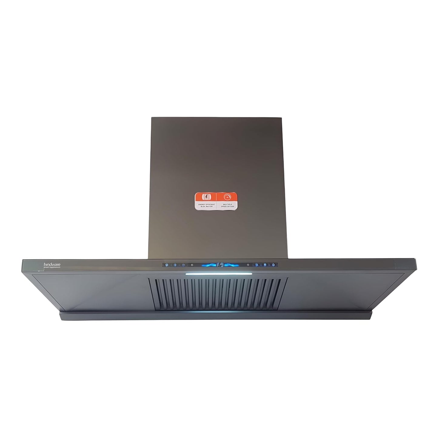 Hindware Imelda Autoclean 60 | Powerful Suction: 2000 m3/h* | Filterless | BLDC Motor | Turbo Mode+9 Speed | Thermal Auto Clean Wall Mounted 60cm Chimney (Grey)