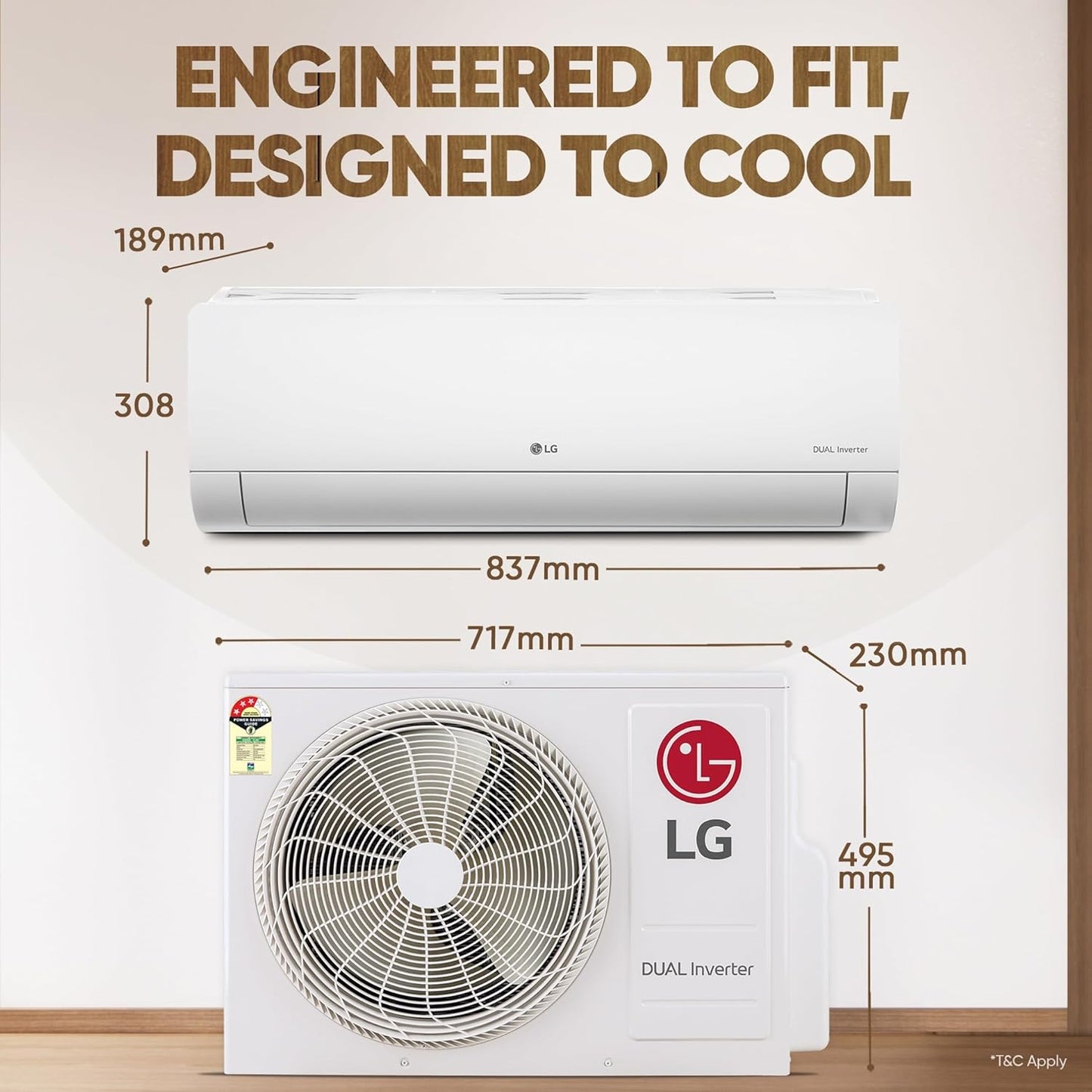 LG 1 Ton 3 Star DUAL Inverter Split AC (Copper, AI Convertible 6-in-1 Cooling, Faster Cooling & Energy Saving, 2 Way Air Swing, HD Filter with Anti-Virus Protection, US-Q12CNXE, White)