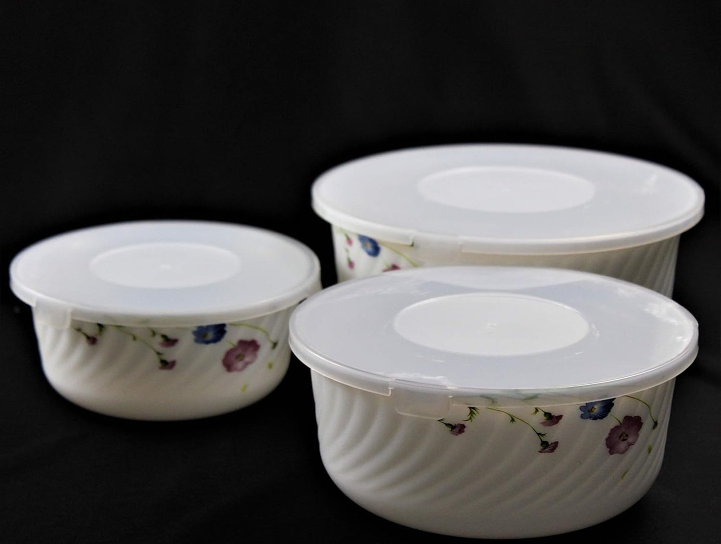 Addox® 3 Piece (.4L.6L, 1L) Serving and Mixing Bowl Set - Microwave Safe | Heat Resistant | Dishwasher Safe |Break Resistant