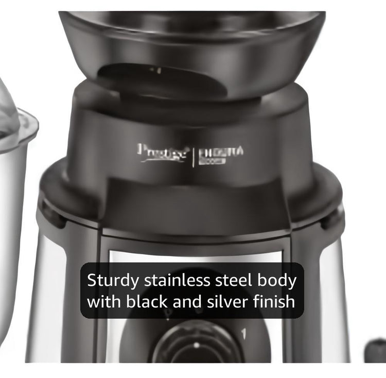 Prestige Endura Pro 1000 Watt Multi Functional Mixer Grinder | Heavy-Duty Ball Bearing Copper Motor | 6 Jars with Food Processing Attachments | 14 Functions in One | 5Y Motor Warranty