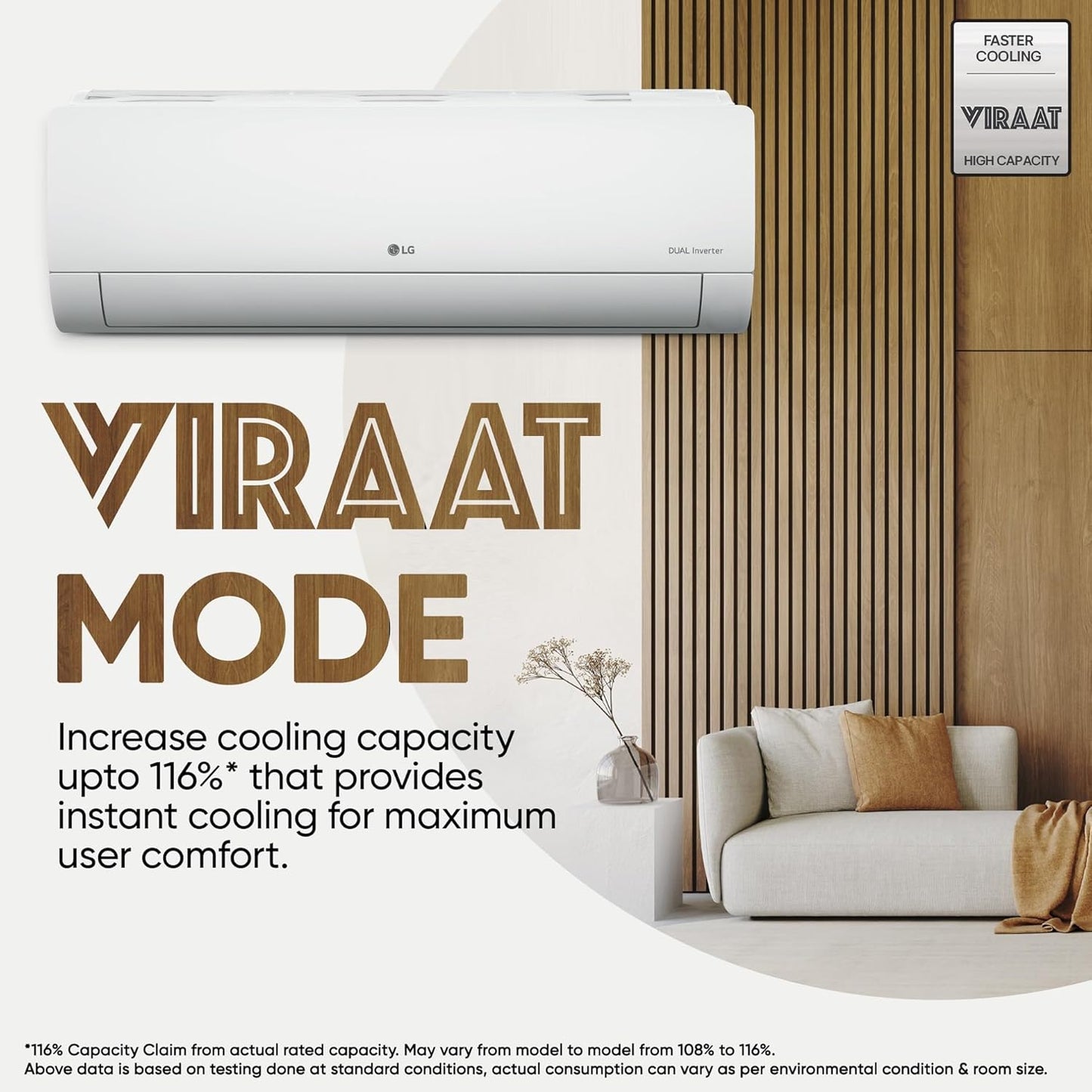 LG 1 Ton 3 Star DUAL Inverter Split AC (Copper, AI Convertible 6-in-1 Cooling, Faster Cooling & Energy Saving, 2 Way Air Swing, HD Filter with Anti-Virus Protection, US-Q12CNXE, White)