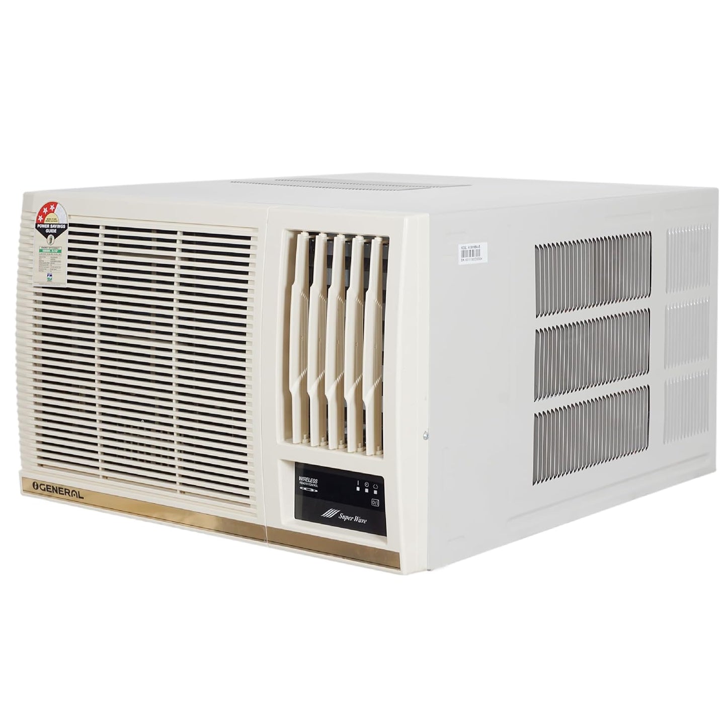 O-general BBAA Series 1.5 Ton 3 Star Window AC With Super Wave Technology 3-Speed Cooling (AXGB18BBAA-B, White)