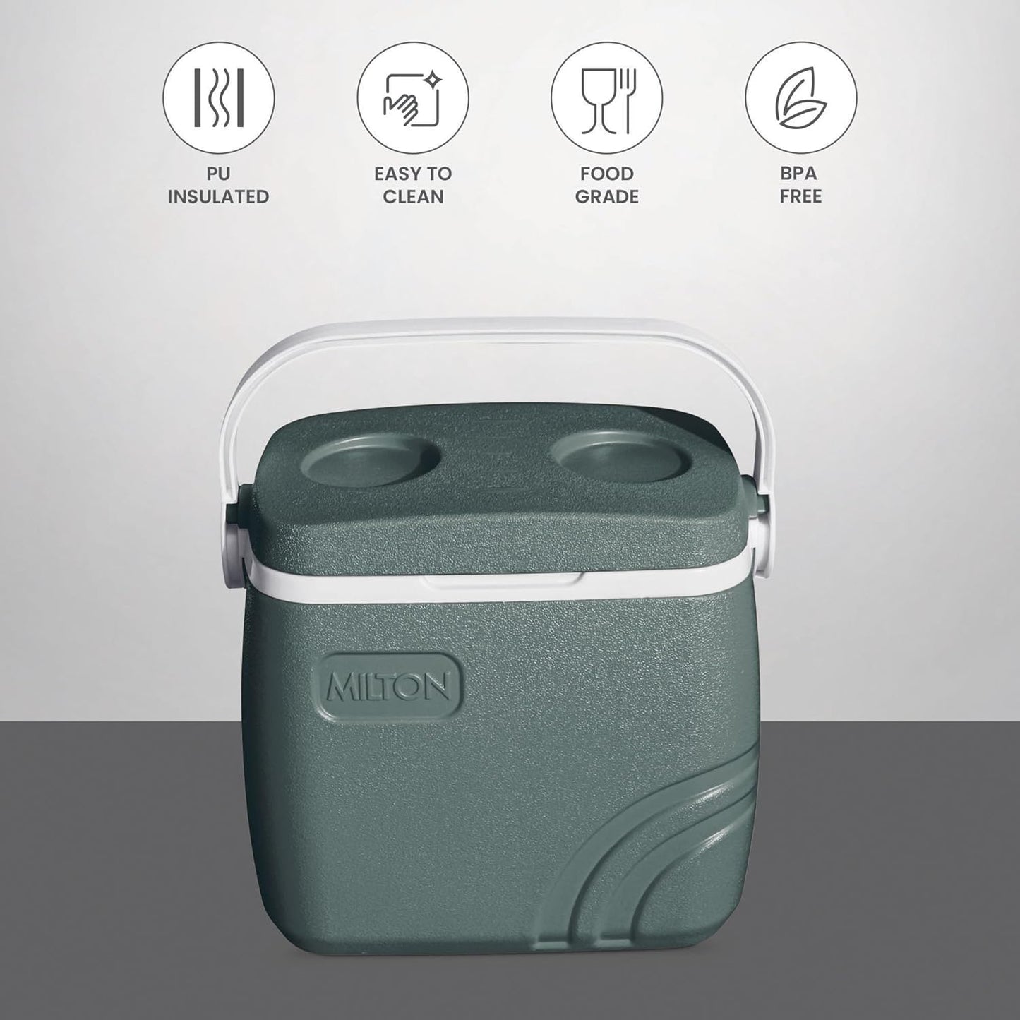 MILTON 7.4 L Plastic Super Chill 8 Insulated Ice Pail Ice Bucket  (Green)