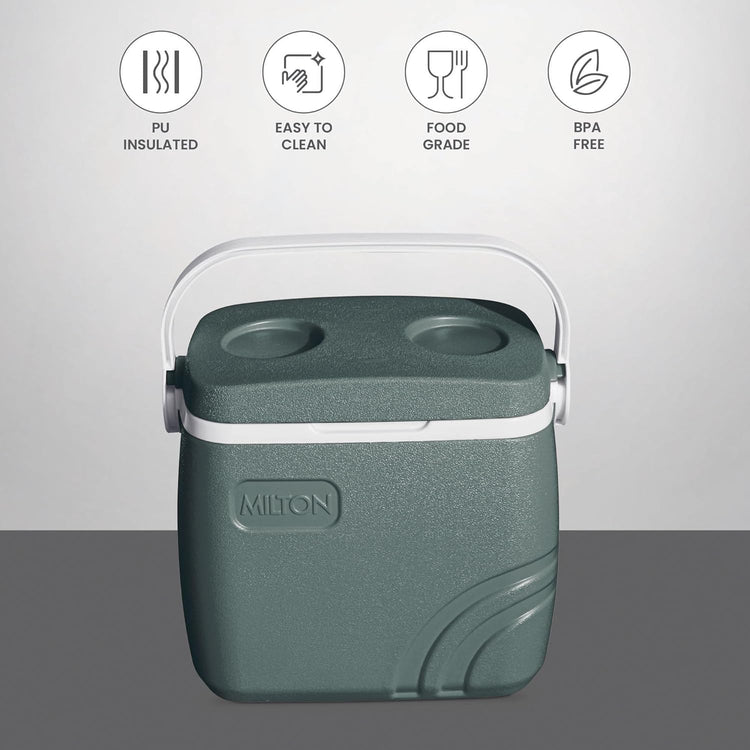 MILTON 7.4 L Plastic Super Chill 8 Insulated Ice Pail Ice Bucket (Green)