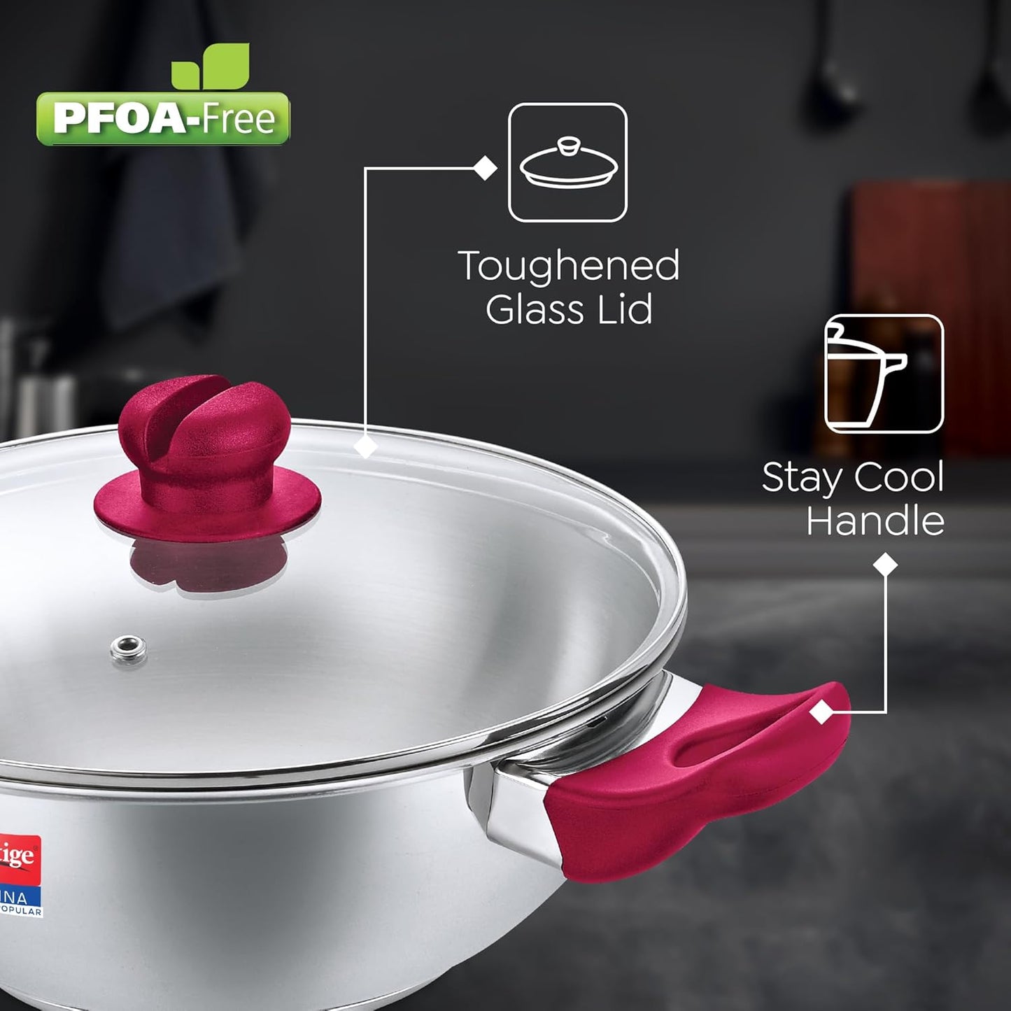 Prestige Platina Popular Stainless Steel 3PCS BYK Set Cookware