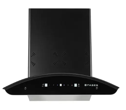 Faber Ellora 60 cm Hood with 1400m3/hr Suction, Heat Auto Clean, Baffle Filter, Touch with Gesture (Black)