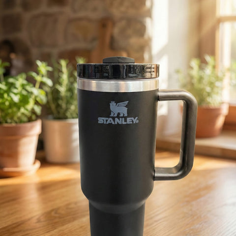 Stanley Insulated Tumbler with Handle βStainless Steel Travel Mug, Keeps Drinks Cold 11 Hours & Hot 8 Hours (Black)