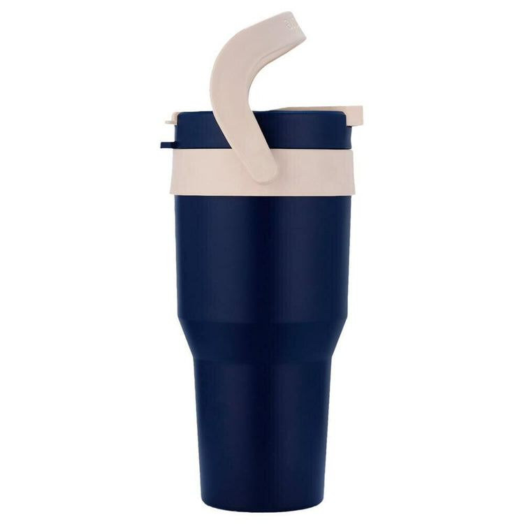 Oliveware Titan 750 ml Traveller Mug | Stainless Steel Inner | Insulated Plastic Body | Hot & Cold Beverage Travel Cup- Blue