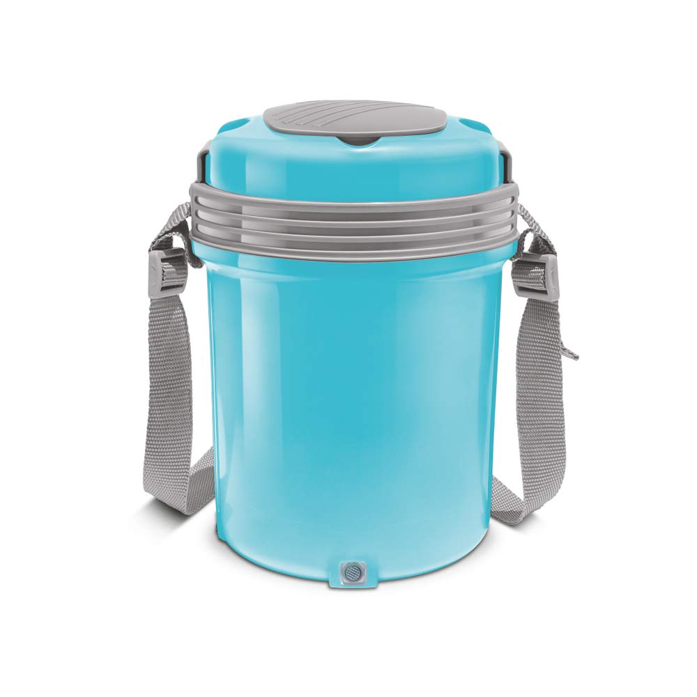 MILTON Electron Lunch Box 4 Stainless Steel Containers, 360 ml Each, Portable Food Heating Hotpot Electric Tiffin, Ivory for Office, Travel, Make Your Mealtime Easy