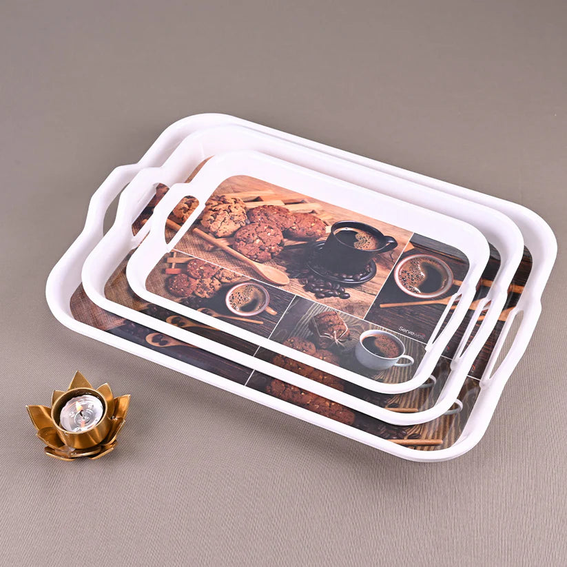 Servewell : 3pc Trays Set, Coffee Crunch