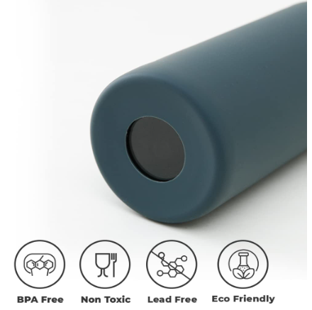 AAR - Tumbler with Lid and Straw -Water & Coffee Tumbler with Bamboo Straw Lid | Leak & Sweat Proof | Durable Travel Coffee Mug with Lid - BLUE