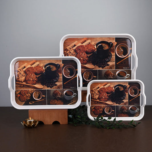 Servewell : 3pc Trays Set, Coffee Crunch
