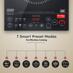 Prestige PIC 6.1 V3 2200 Watts Induction Cooktop | Patented Automatic Whistle Counter | 4KV Surge Protection | 7 Preset Indian Menu Options With Timer | Touch Button | Black | 1Y Warranty | BIS