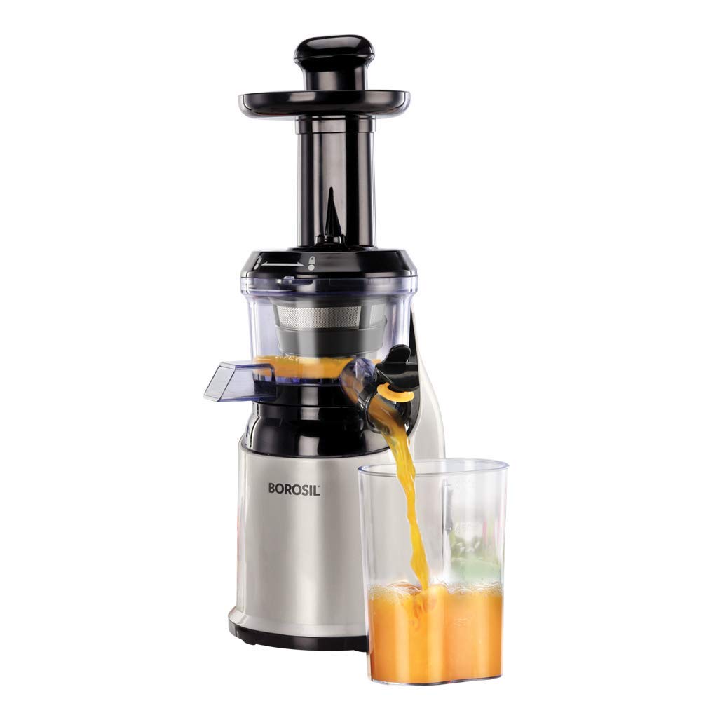 Borosil Health Pro 200-Watt WB13 Slow Juicer, Black
