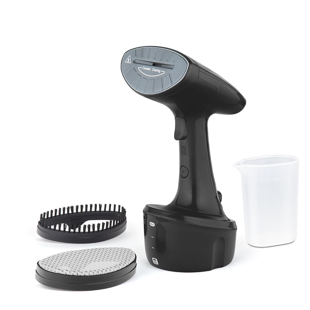 Borosil 1600W Handheld Garment Steamer | Ceramic Coated Soleplate | Dual Steam Modes (Horizontal & Vertical Ironing) | 120ml Detachable Water Tank | Overheat Protection | 2 Year Warranty (GS02)