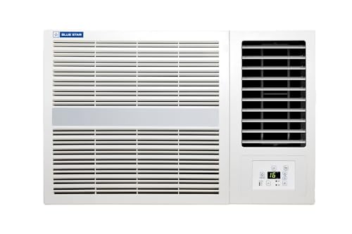 Bluestar 2 Ton 3 Star Fixed Speed Window AC (Copper, Turbo Cool, Fan Modes-Auto/High/Medium/Low, Hydrophilic Blue Fins, Dust Filters, Self-Diagnosis, 2024 Model, WFD324E, White)