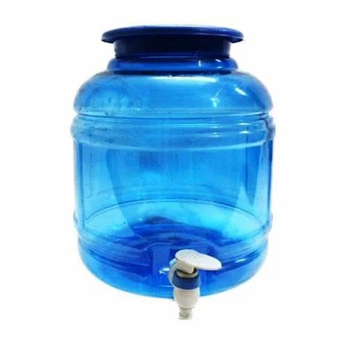 Water Dispenser Bottle Jar Plastic Water Dispenser Bottle, 10 L, Set of 1, Blue