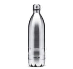 Milton Duo DLX 1000 Thermosteel Bottle, 1000 ml Water Bottles, 24 Hours Hot and Cold, Easy to Carry, Easy Grip, Rust Proof, Tea, Coffee, Office, Travel Bottle, Silver