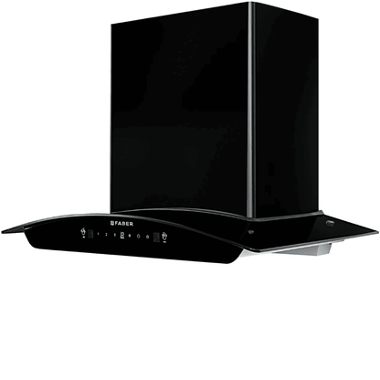 FABER SUNNY IN HC SC FL LG 60cm 1200m3/hr Ducted Auto Clean Wall Mounted Chimney with Touch & Gesture Control (Black)