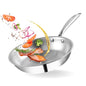Vinod Platinum Triply Stainless Steel Frypan 22 cm | 2.5 mm Thick | Steel Pan | Scratch Resistant, Non Toxic | 5 Year Warranty | Induction &amp; Gas Friendly, Heavy Bottom
