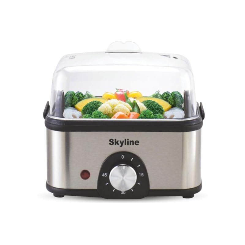 Skyline Electric Multi Cook 3-in-1 Pan, Stainless Steel, 400W - Steam, Boil & Cook