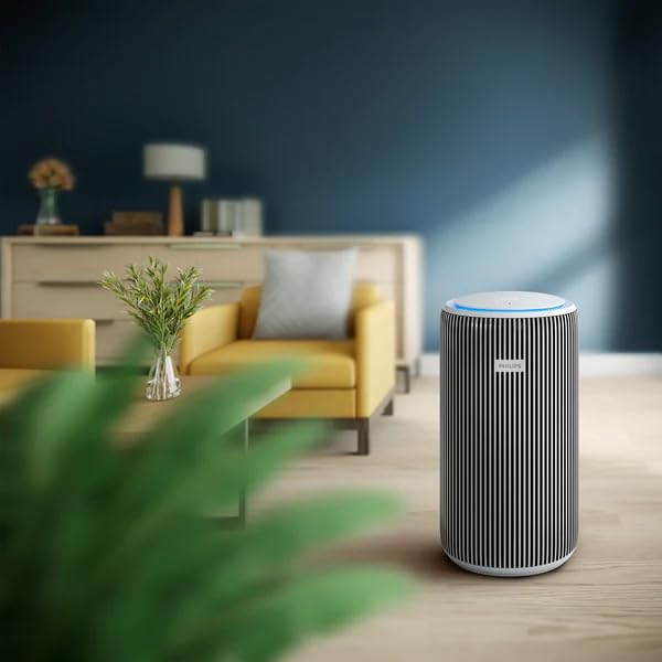 PHILIPS Smart Air Purifier AC3220/60 Upto 135 m2 Room Size Smart Portable Air Purifier Real Time AQI Display|Covers upto 600 sqft 520 m3/h|(Silver, Arctic White)