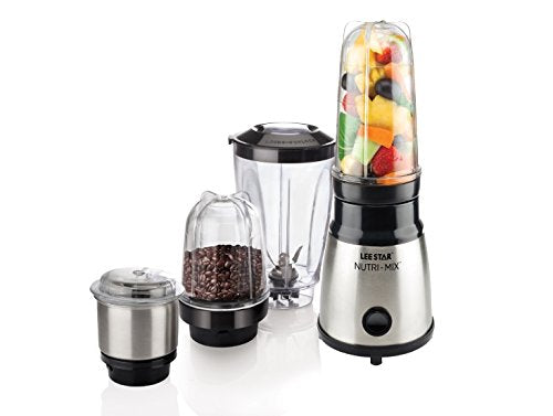 LEE STAR Nutrimix Electric Blender Grinder Smoothie Maker With 400 Watt Heavy Duty Copper Motor, 2 Blending Jar & 2 Grinding Jar For Puree, Dry Fruit Shakes & Dry Wet Grinding, LE-810