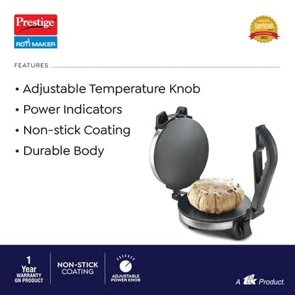 Prestige PRM 3.0 Plain Plate Roti Maker with Power Indicator