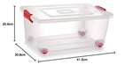 Nakoda Plastic Container - 16L, 1 Piece, Transparent, (41.5 x 30.8 x 20.6) cm