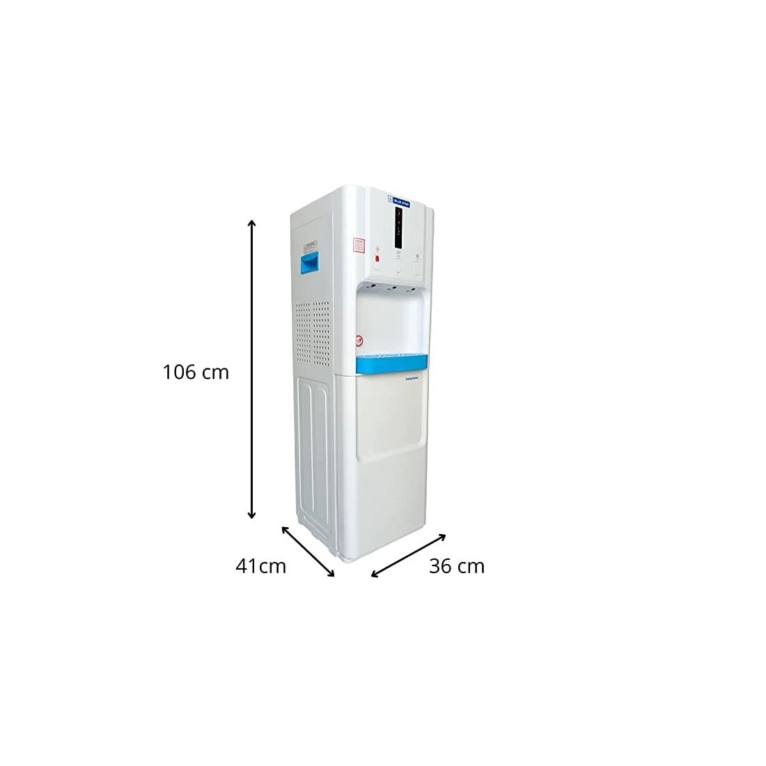 Blue Star UASeries Bottled Water Dispenser 3 Tap For (Hot, Cold, Normal) | 5 Litre/Hour Water Capacity, Carbon Block, White