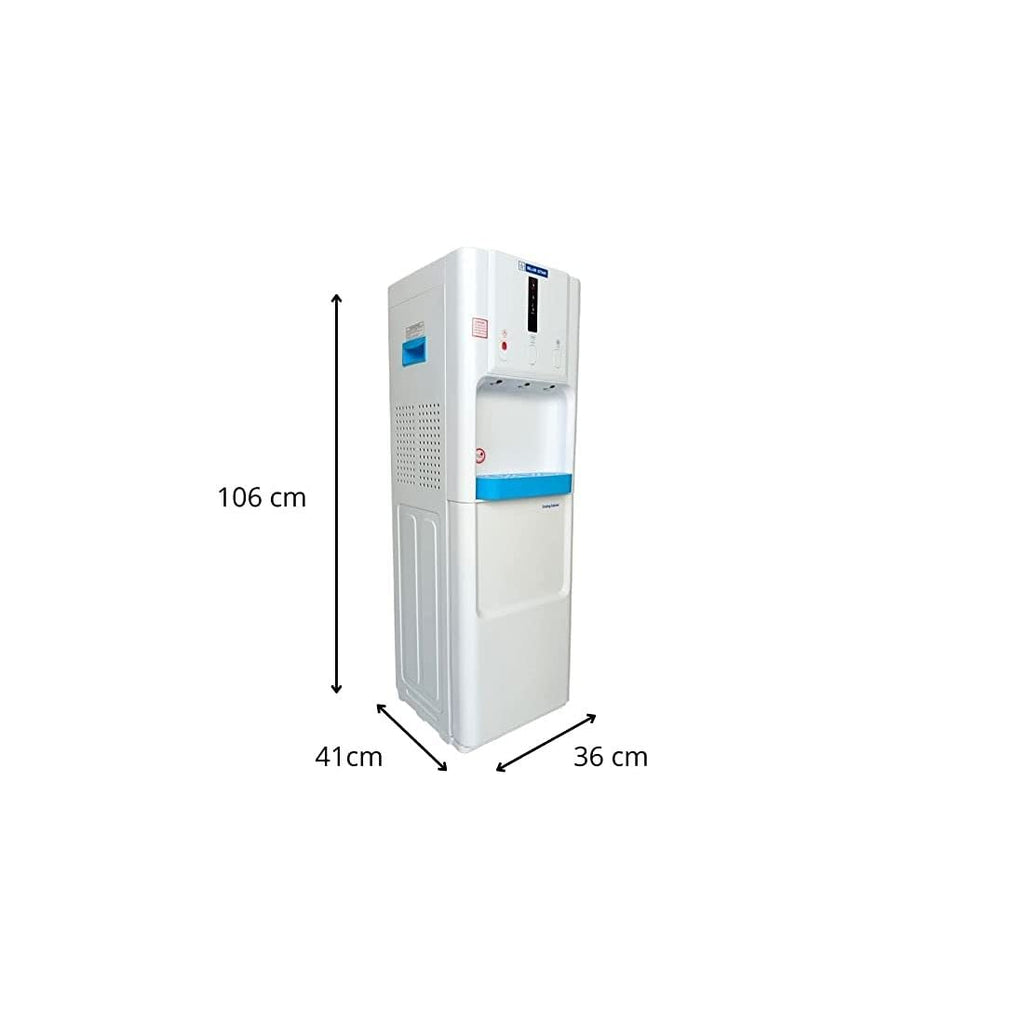 Blue Star UASeries Bottled Water Dispenser 3 Tap For (Hot, Cold, Normal) | 5 Litre/Hour Water Capacity, Carbon Block, White
