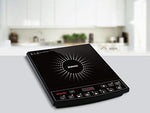 Borosil Smartkook-PC11 Electric Induction Cooktop, Glass Surface, Energy Saving, Flame-free Cooking, Black, 1600W