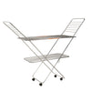 Vasnam Stainless Steel Floor Cloth Dryer Stand Butterfly Design | 25 Rods 3-Tier Foldable Laundry Drying Rack with Wheels | Heavy Duty Rustproof Clothes Stand for Home