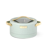 JAYPEE Luxura Klass Set Inner Steel Serving Casserole Set of 3 Toughened Glass Lid Advanced PU Insulated 100% Food Grade Lockable Hot Box Easy to Keep Roti, Pulao & More|1500, 2000, 2500 ml,Green