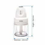 Glen GL 4043 MC Mini 400ml Electric Chopper 250W, White (2 Years Warranty)