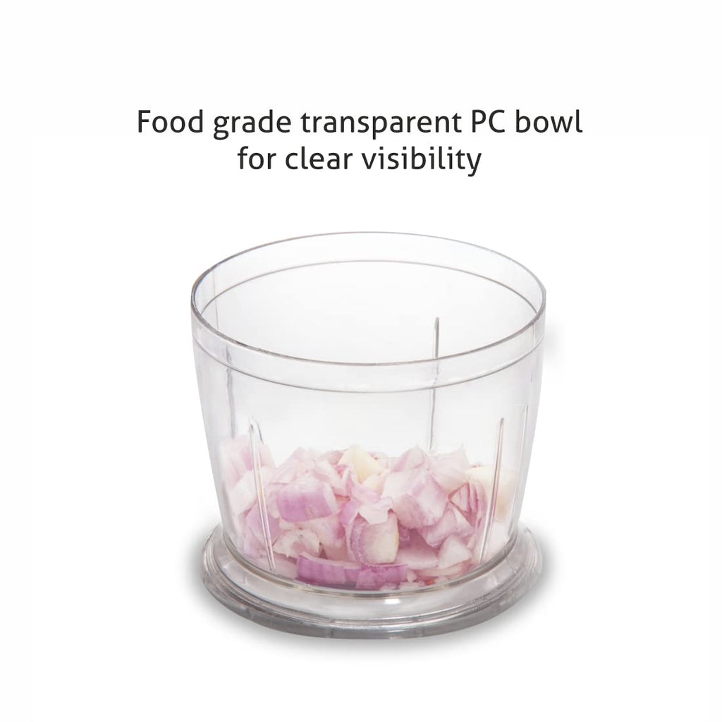 Glen GL 4043 MC Mini 400ml Electric Chopper 250W, White (2 Years Warranty)
