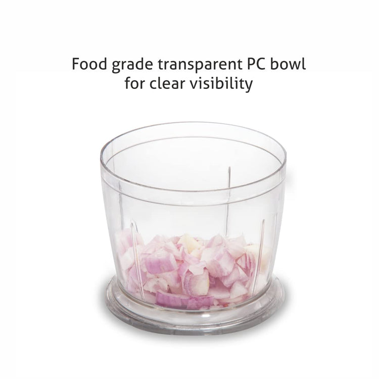 Glen GL 4043 MC Mini 400ml Electric Chopper 250W, White (2 Years Warranty)