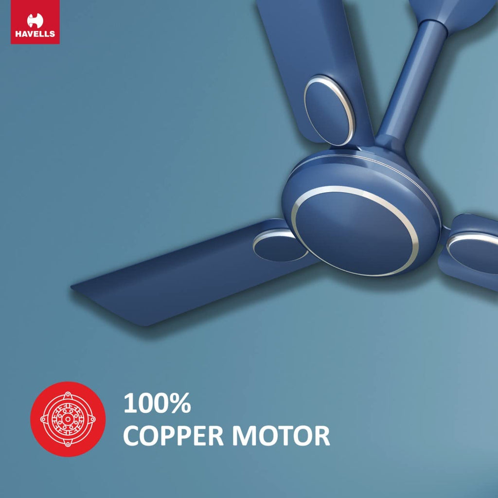 Havells Fusion Prime 1200mm Ceiling Fan (Indigo Blue, Pack of 2)