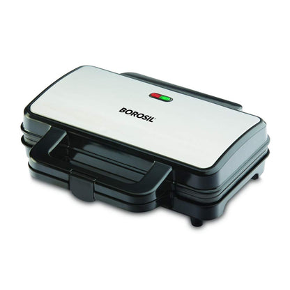 Borosil 1000W Neo Waffle Maker | Can Make 2 Waffles At a Time | Non-Stick Coating Plates Opens to 90°, BPA & PTFE Free | Power Indicators | 2 Year Warranty