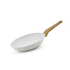 Bergner Naturally Forged Aluminum 24cm Frypan, Marble Non-Stick Coating, Less Oil Use, Scratch Resistant Frying Pan, Durable, Soft Touch Handle, Easy to Clean - Induction Bottom, Free Non-Woven Trivet