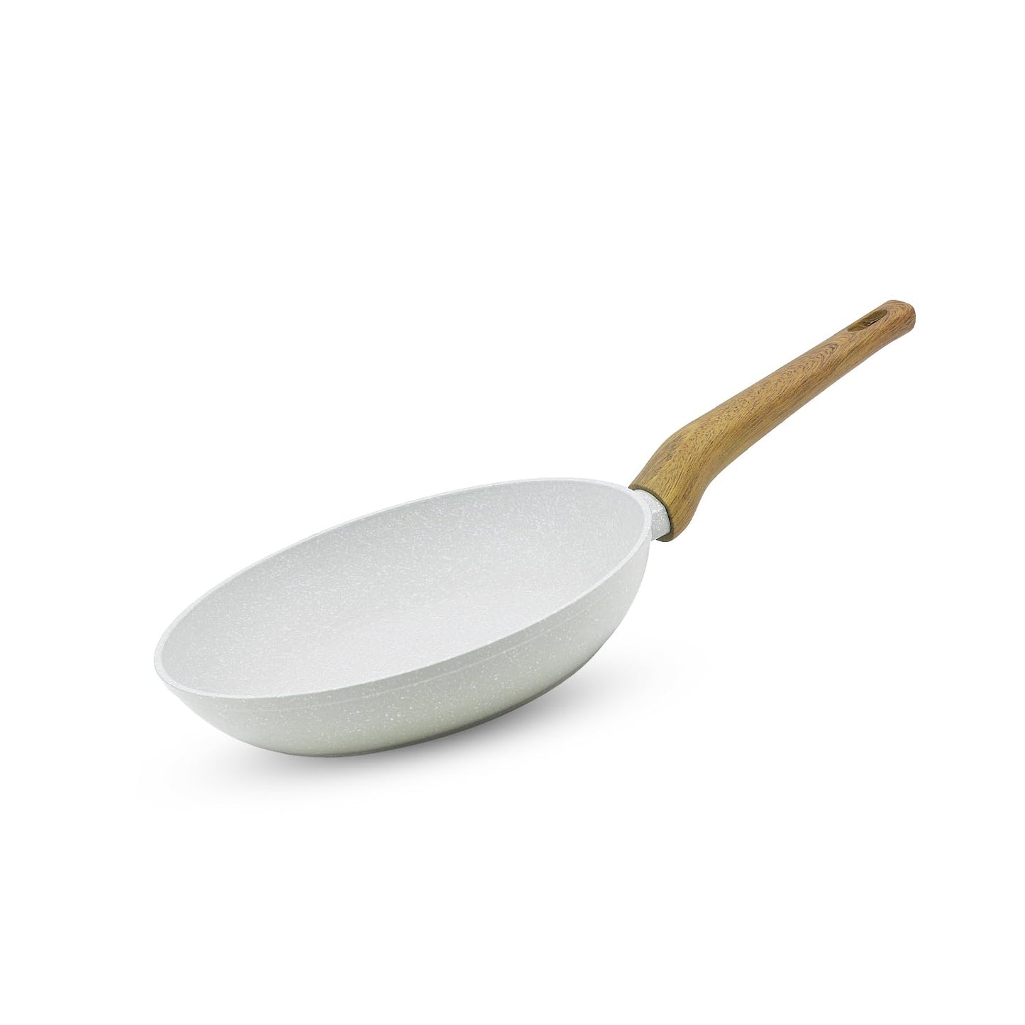 Bergner Naturally Forged Aluminum 28cm Frypan, Marble Non-Stick Coating, Less Oil Use, Scratch Resistant Frying Pan, Durable, Soft Touch Handle, Easy to Clean - Induction Bottom, Free Non-Woven Trivet