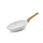 Bergner Naturally Forged Aluminum 28cm Frypan, Marble Non-Stick Coating, Less Oil Use, Scratch Resistant Frying Pan, Durable, Soft Touch Handle, Easy to Clean - Induction Bottom, Free Non-Woven Trivet