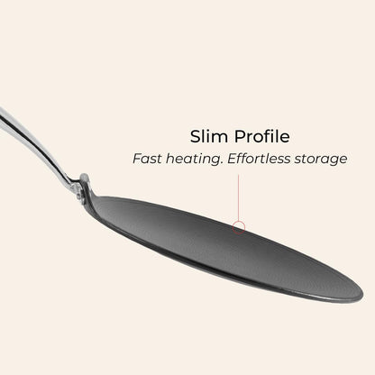 Vinod Ferona Lightweight Cast Iron Roti Tawa - 26 cm | No Seasoning Required | Naturally Stick-Free | Steel Riveted Handle | Metal Spoon Safe | Gas Stove Compatible | No PTFE & PFOA | 2-Year Warranty