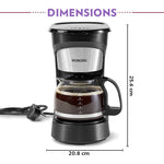 Borosil Brew Pro Drip Coffee Machine with Borosilicate Glass Carafe (600 ml) | 550W Coffeemaker | 6 Cups Capacity | Anti-Drip Function, Auto Shutoff, Keep Warm Plate | 2 Years Warranty | Black